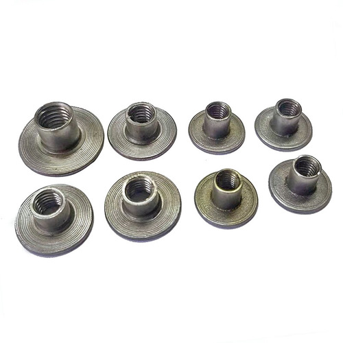 Furniture T-type nut, carbon steel T-type welding lock nut, cold heading iron plate round nut, butt locking nut