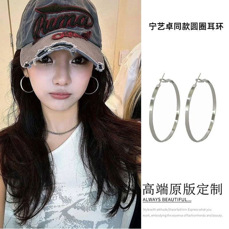 Earrings, silver needle, European style, 925 sample silver