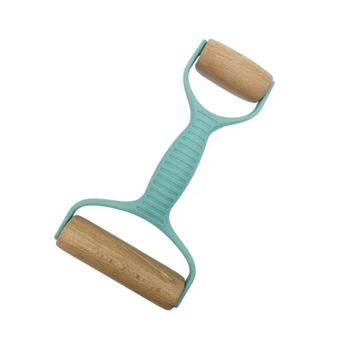 Manufacturer double-ended roller rolling pin pizza grid mesh knife pizza hob two-in-one flour stick