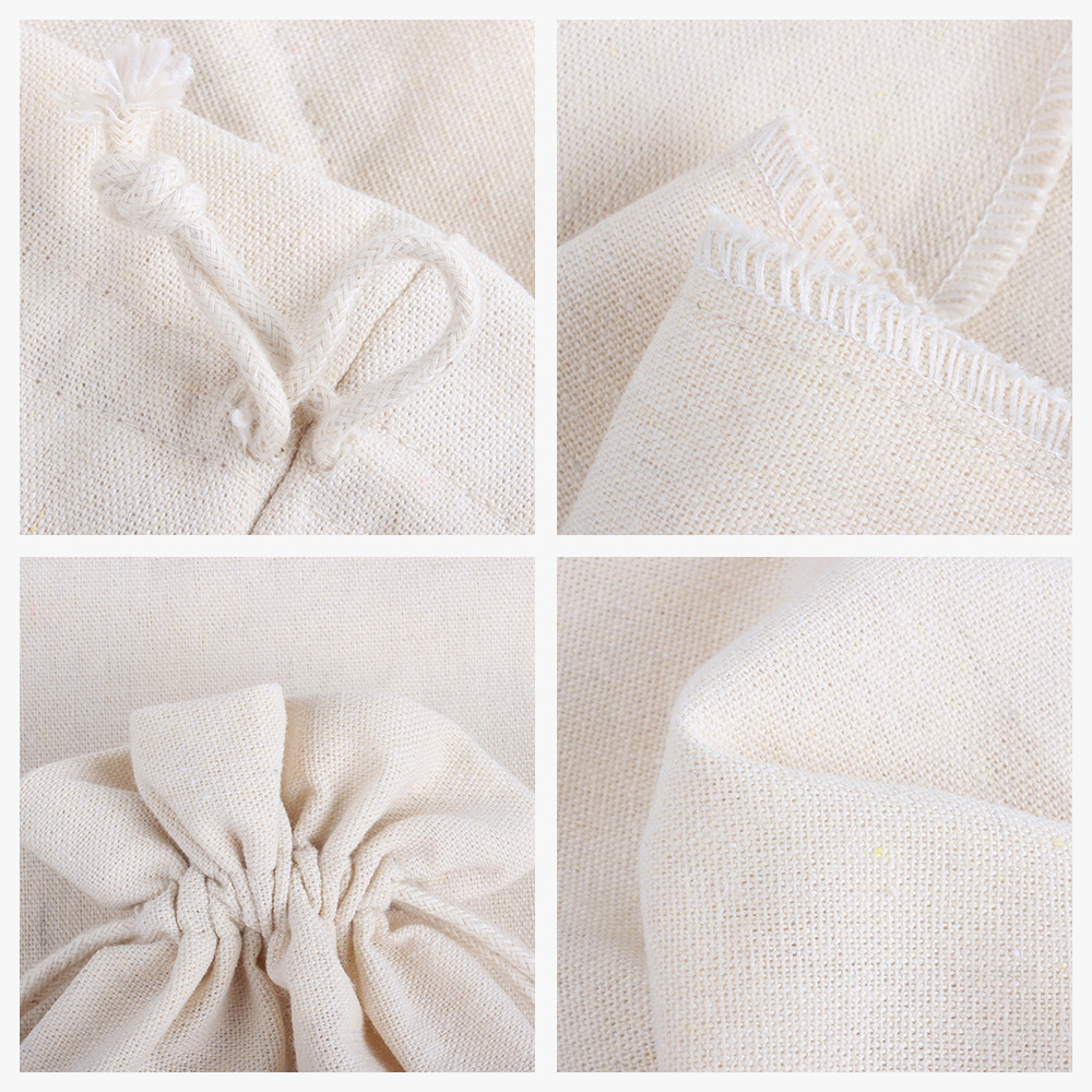 空白大米茶葉包裝袋棉麻布束口袋酒袋外貿版禮品收納帆布袋子