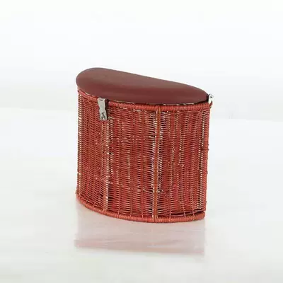 Electric car child seat – Child Seat Seat Foldable - three-wheel-bamboo-basket-wine-red-single-seat