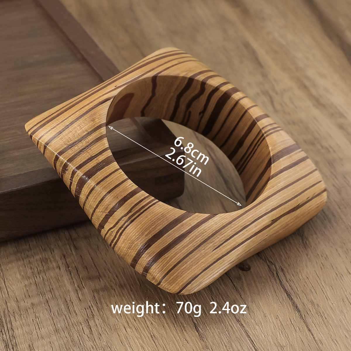50g Weight Bangle Classification Wood Chain Material 1 Piece Quantity Holiday, Party Occasion Wood Material Geometric Pattern All Seasons Season Unisex Gender Retro, Classic Style Style Retro Classic Style Geometric Wood Bangles Wholesale 5