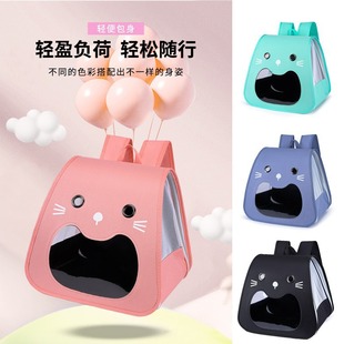 Cat Bag New Large-Capacity Cartoon Outing Lightweight Pet Bag Comfortable and Breathable Pet Backpack Pet Outing Bag
