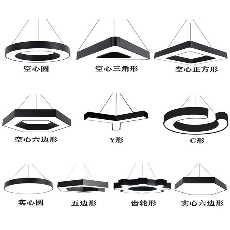 LED hexagonal lámpara de forma especial oficina billar atmósfera creativa tienda comercial supermercado gimnasio lámpara