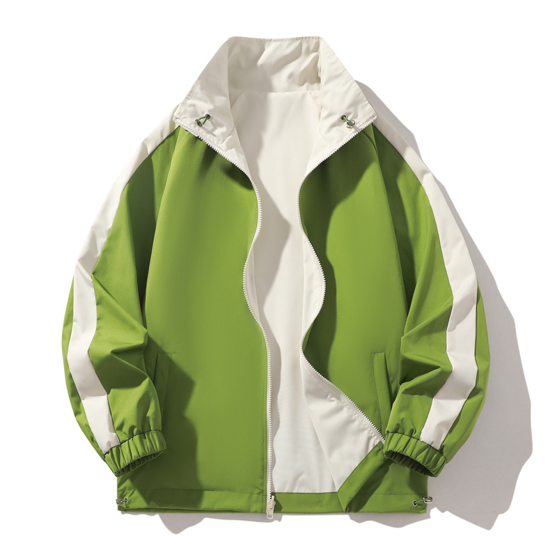 双面穿夹克男新款春秋百搭潮牌立领宽松情侣休闲冲锋衣外套上衣男