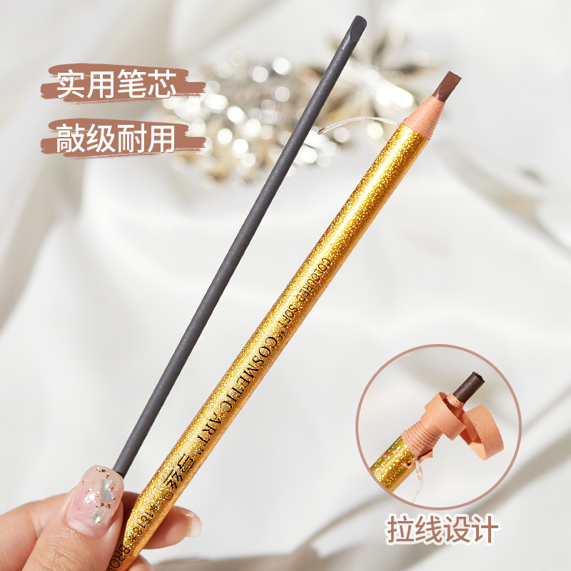 Lápiz de cejas con cable láser Hengsi, impermeable y a prueba de sudor, sin dejar de color, maquillaje de belleza, lápiz de cejas al por mayor, celebridades de Internet del mismo estilo image 4