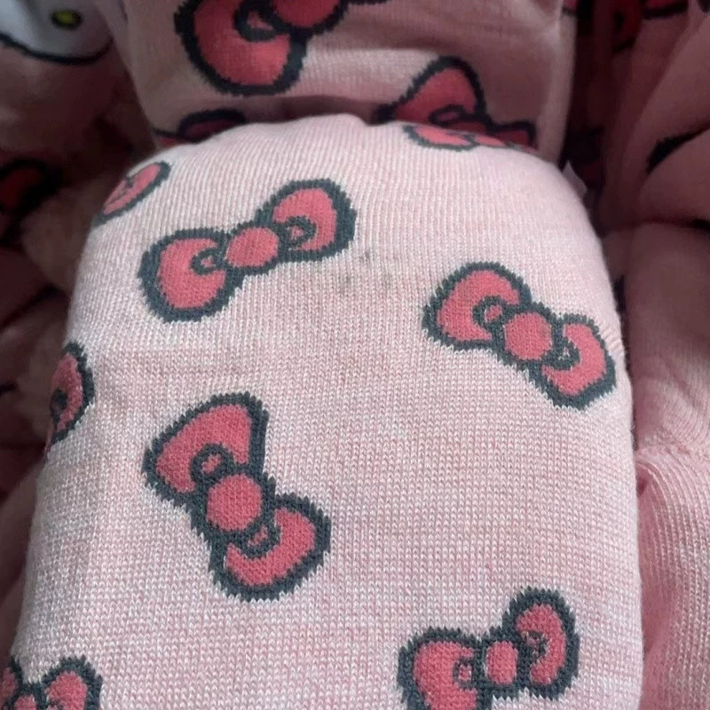 Hello Kitty, носки из флиса фуксия с изображением Hello Kitty