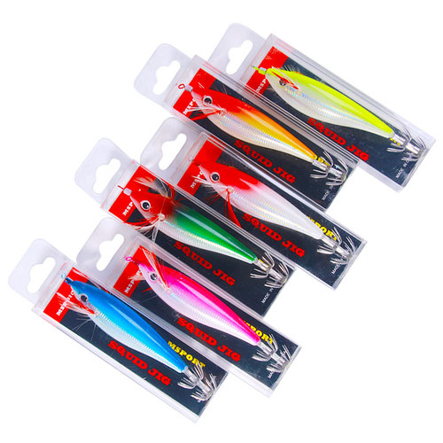 Luya bait luminous fake shrimp bionic bait simulated hard bait shrimp squid with hook to kill foreign trade wooden shrimp bait sj43