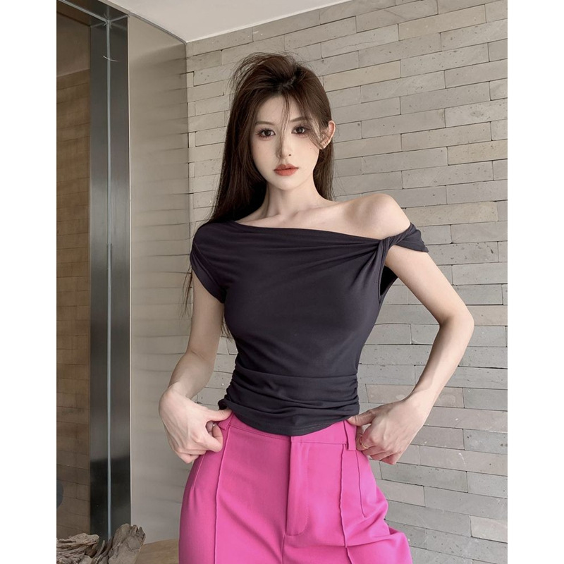 Summer design sexy fitted short short sleeve T-shirt