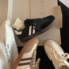 葡萄媽studiolee 復古百搭拼色厚底休閒運動板鞋德訓鞋女款潮秋冬