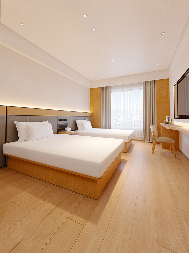 All Seasons 4.0 Hotel Furniture Standard Room Single and Double Bed Guest Room B&B Hotel Full Set Rental Apartment