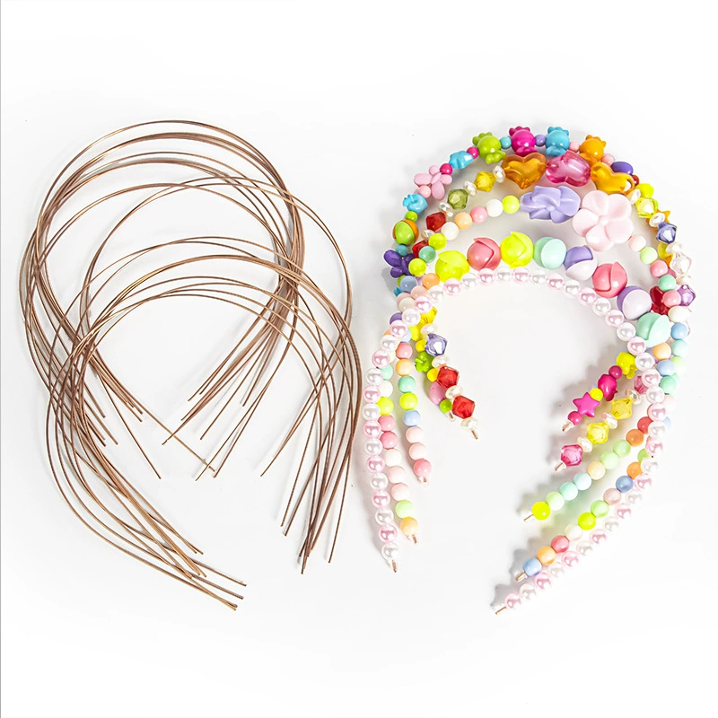 Copper-Plated Headband, Handmade Universal Fit, 12 cm Diameter, Includes 2 Transparent End Caps