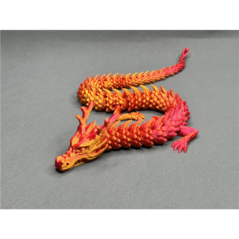 3D 인쇄 관절 드래곤 중국어 아로와나 물고기 탱크 조경 장식 장난감 모델 장식 사무실 자동차 어린이 선물