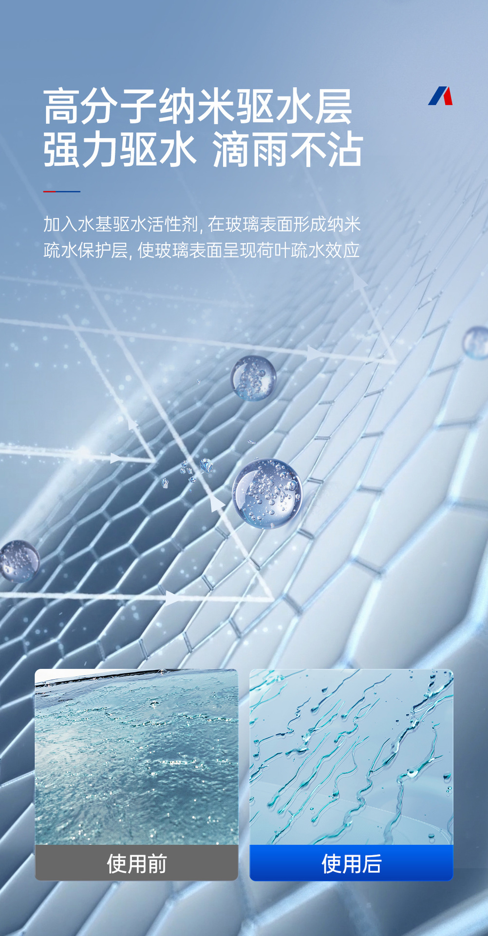 Yika anti-rain agent 120ml windshield anti-fog agent long-acting anti-fog spray for window rearview mirror water repellent