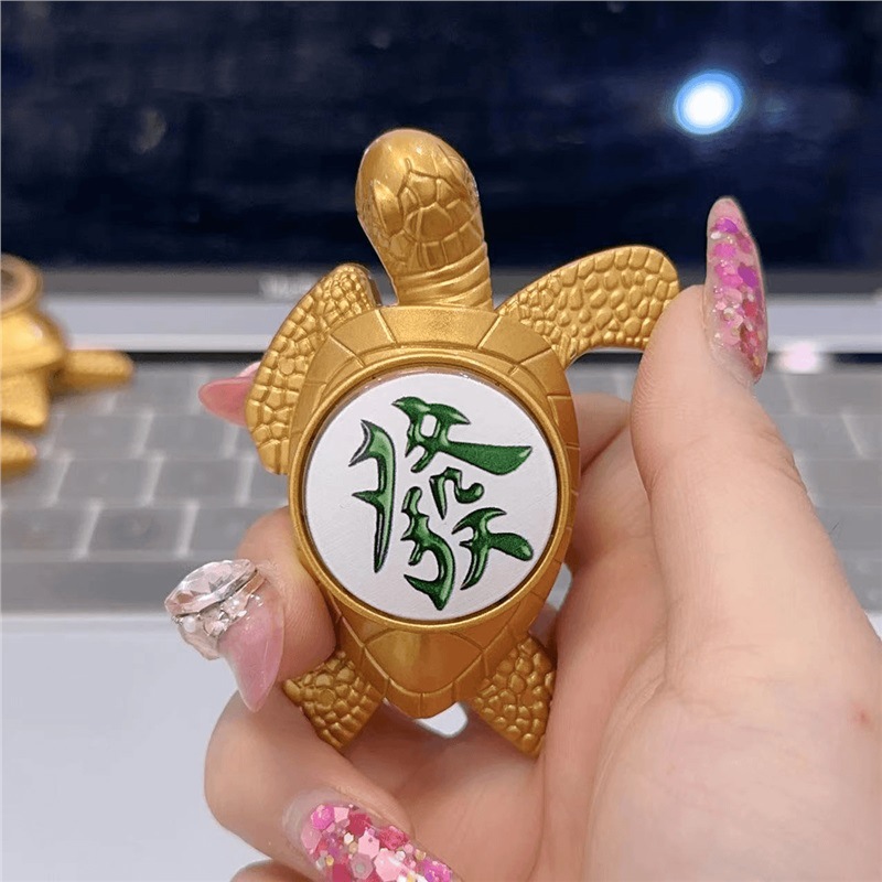 Zhao Caijin Bao tortuga de oro infláble llama abierta encendedor creativo tortuga de oro pequeña tortuga de metal para enviar novio encendedor image 12