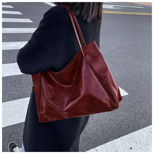 Women's Genuine Leather Casual Mother Bag Large Capacity Fashion Cowhide Single Shoulder Bag Lady Handbag