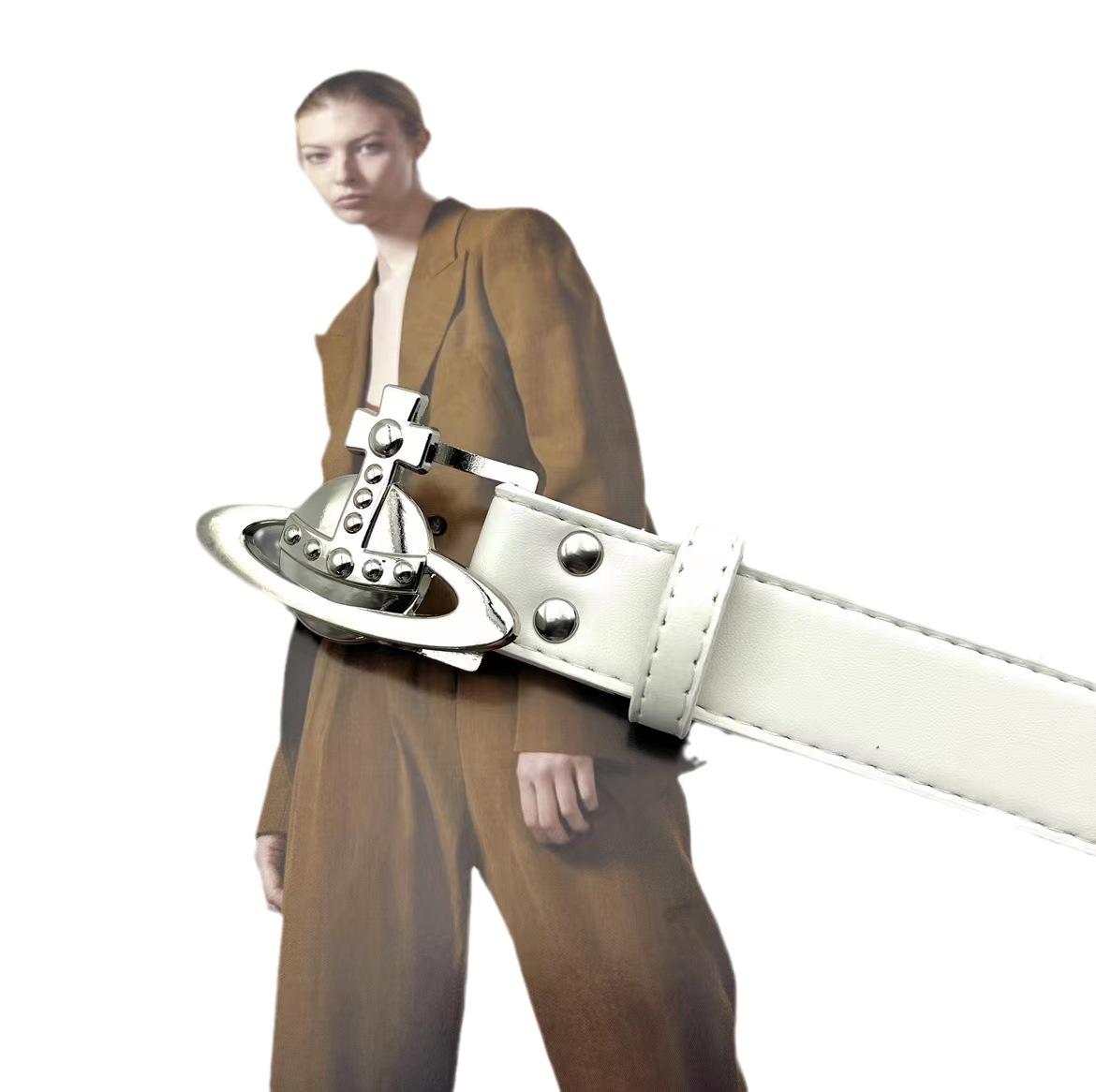 Nicho clásico Saturno hebilla casual cinturón unisex ins moda decorativa falda pantalones cinturón moda