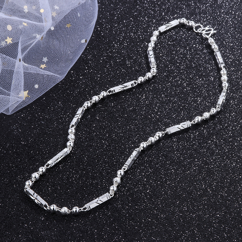 Protection Talisman Necklace Round Beads And Hexagonal Tube Chain_voghion.com