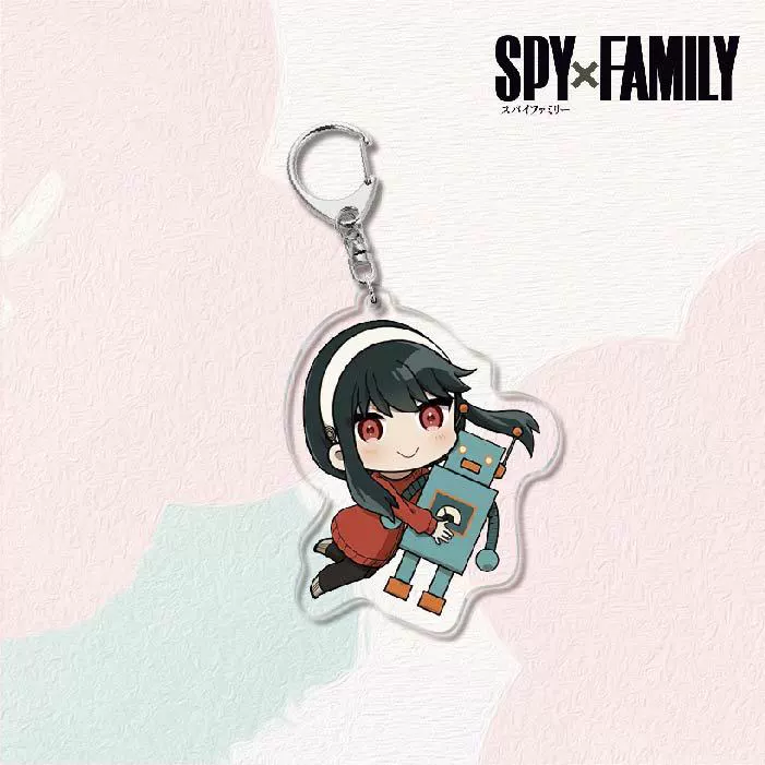 Акриловый брелок для ключей (SPY×FAMILY) — двусторонняя миниатюрная подвеска, полупрозрачная двусторонняя печать
