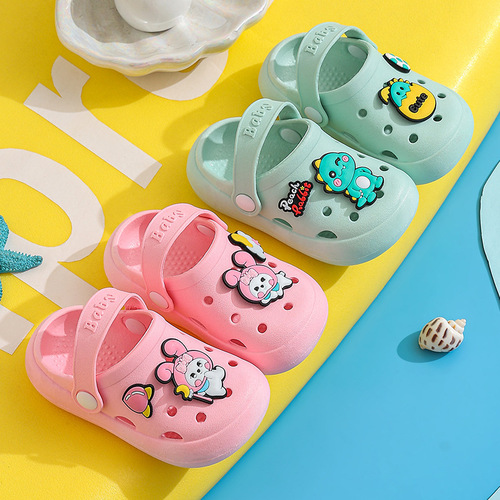  Summer Slippers for Girls and Boys Non-Slip Baotou Soft Bottom Baby Children's Crocs Baby Sandal Slippers Wholesale