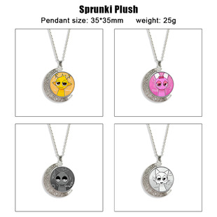 Rhythm box game peripheral necklace double-sided crystal rotating gem necklace men and women couples necklace hanging ornaments wholesale