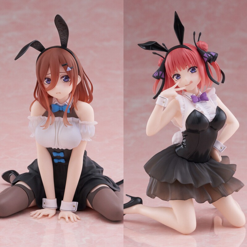 Five-Fold Bride Bunny Girl Kneeling Pose Nakano Nino Miku Figure Model Cute Beautiful Girl Desktop Ornament