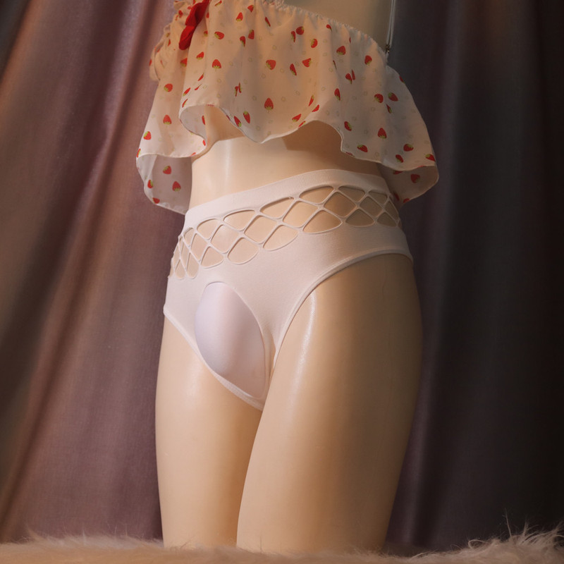 Men's Concave and Convex Design Sexy Lingerie Passionate Hollow-Out Space Capsule Underwear Plus-Size Thong Cross-Dressing