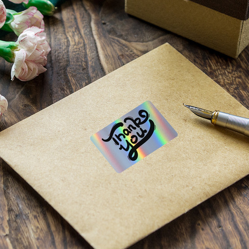 Rainbow Label Sticker Metal Laser Reflective Holographic Thermo-sensitive Printing Laser Waterproof Pressure-sensitive Label