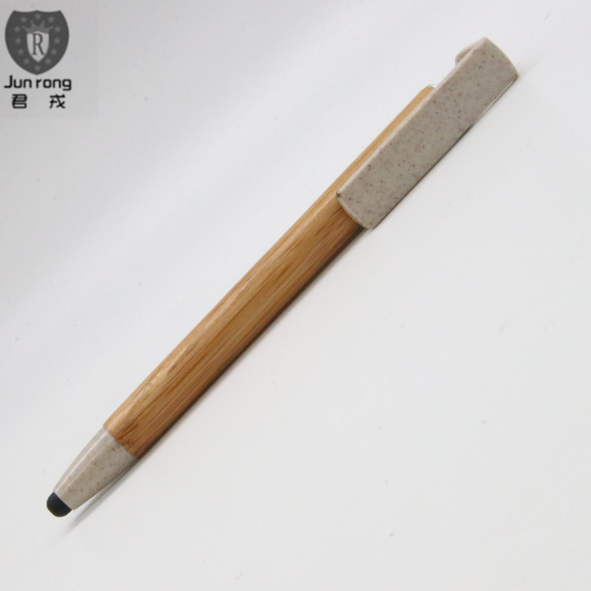 Pluma de bambú táctil tres en uno pantalla táctil teléfono móvil soporte pluma de bambú pluma de publicidad promocional en stock