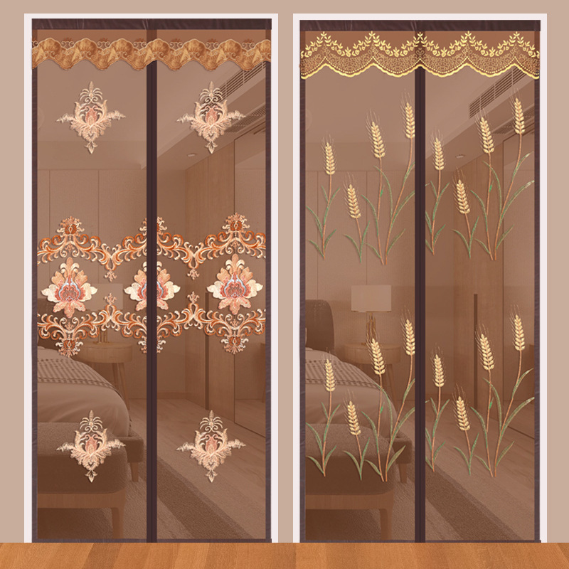 Anti-mosquito Door Curtain Self-adhesive Magnetic Absorbing Partition Curtain Home Screen Door Window Screen Punch-free Summer Sand Window Screen Velcro