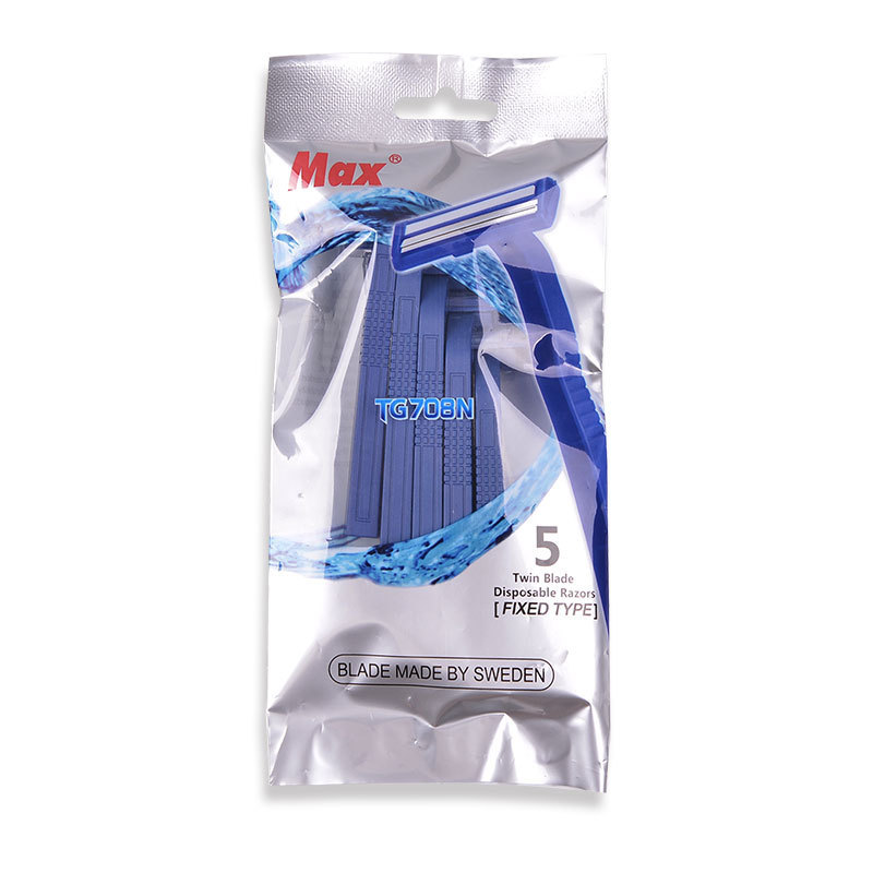 Max Disposable Razor Customized Export Export 2-Layer Swedish Stainless Steel Manual Razor Factory Direct Sale