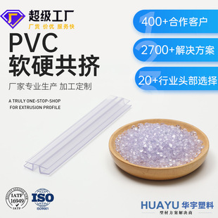 Transparent PVC plastic profile pvc folding acrylic plate connection accessories cold top hot traction soft and hard co-extrusion