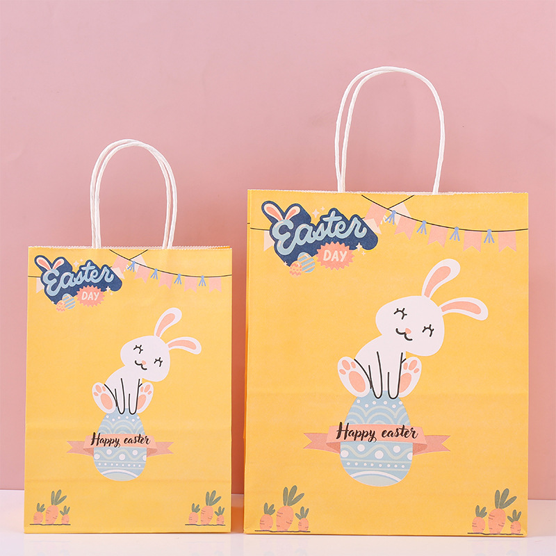 Bolso de dibujos animados bolsa de papel Kraft estilo simple bolsa de regalo de cumpleaños bolsa de regalo para niños fábrica en stock al por mayor