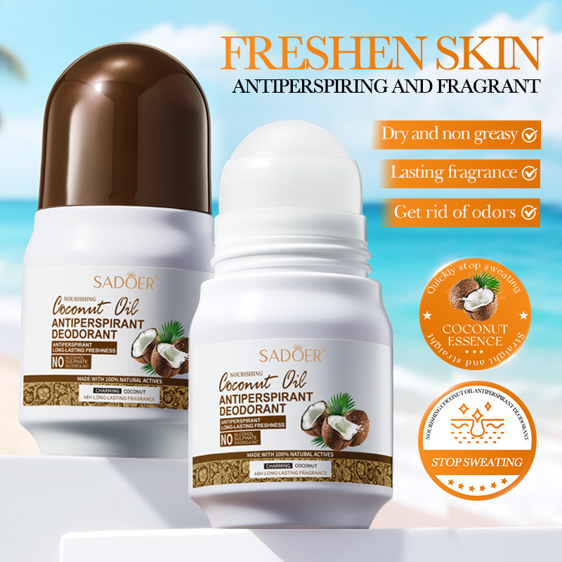 Full English Sadoer Nourishing Coconut Oil Antiperspirant Deodorant Summer Sweat Antiperspirant Deodorant Cross-Border Foreign Trade Wholesale