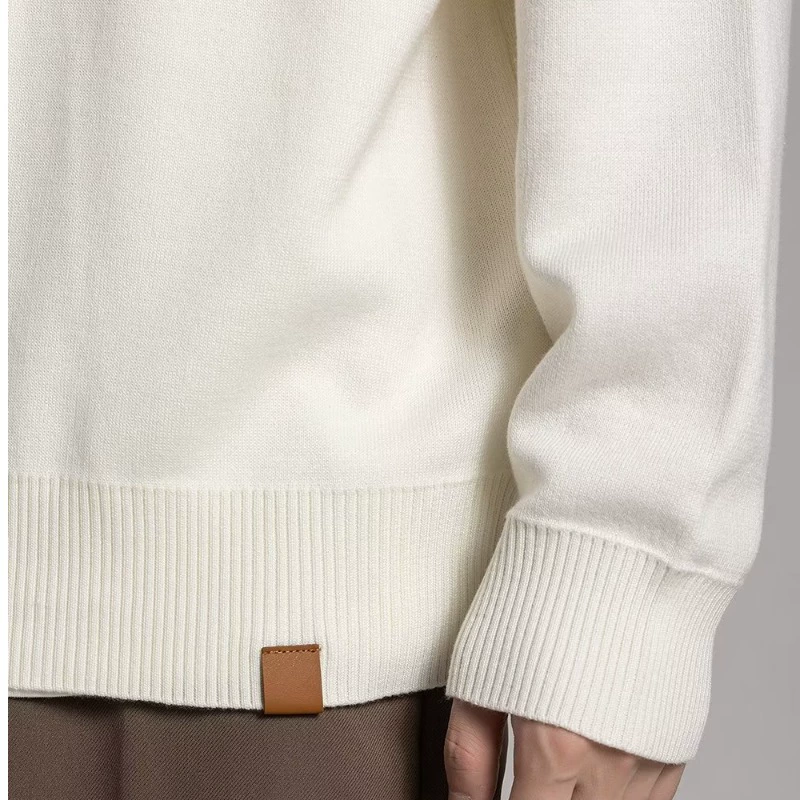 Knitted sweater with zipper, demi-season T-shirt, high-quality style, with a zipper, Korean style