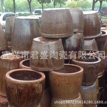 厂家供应陶瓷十号小水缸20斤容量瓦罐土陶坛子10公斤粗陶腌菜坛