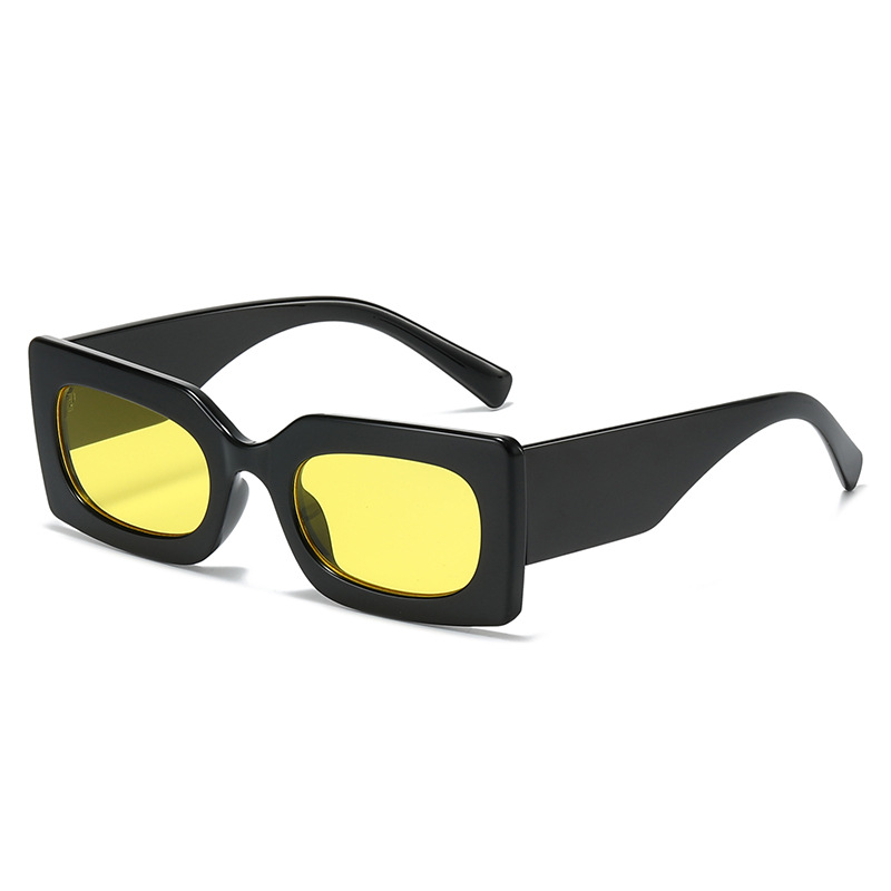 2022 gafas de sol cuadradas jelly color gafas de moda Marco europeo y americano Internet celebridad ins gafas de sol mujer Amazon caliente