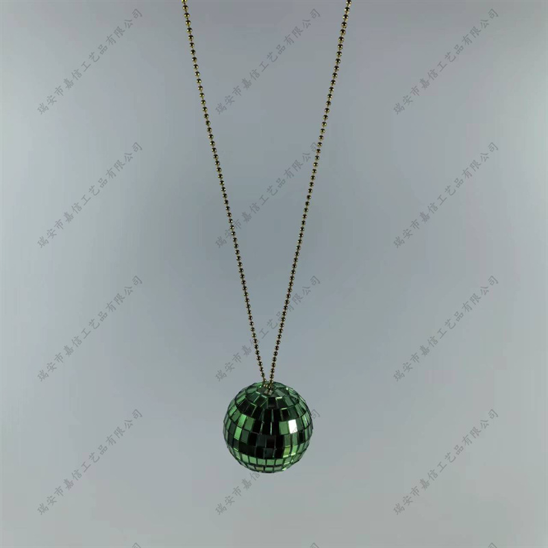 Collar tipo bola de discoteca con efecto láser colorido, decoración colgante para fiestas o Navidad