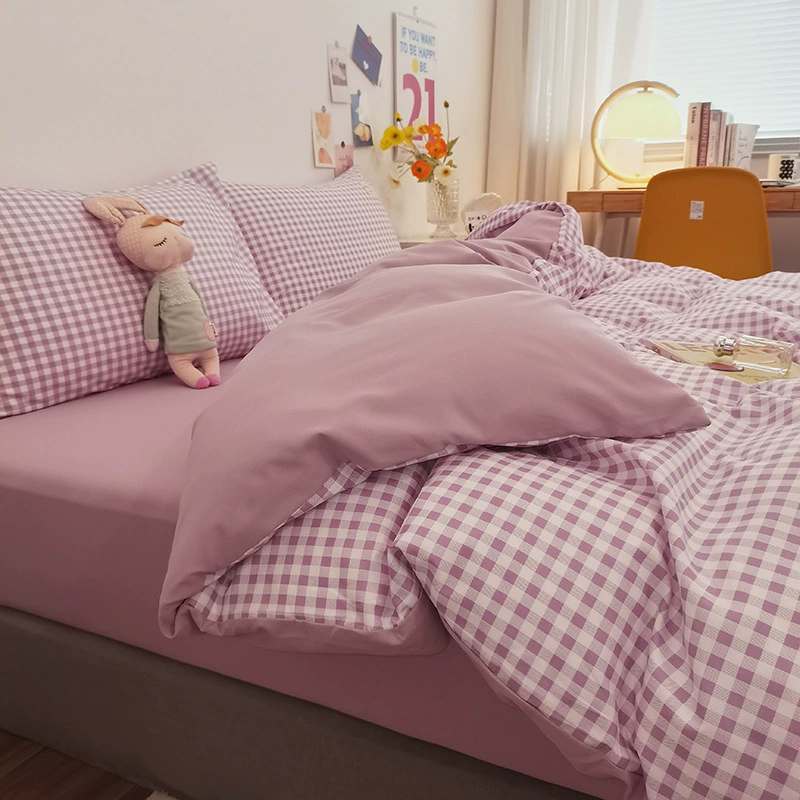 Japanese-style Cotton Sheet Set, Simple Elegant Design, 3- or 4-Piece, Multiple Patterns
