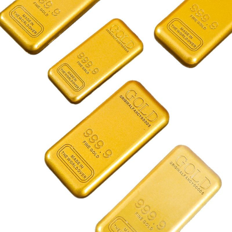 大号仿真金条喷沙仿真金条样品道具银行摆件金砖实心大号金条金砖