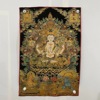 Factory wholesale retro -weaving brocade Thangka embroidery painting Tibet four -arm Guanyin painting weave brocade paintings