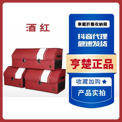 Car storage bag/box, storage box car backup - wine-red-small-size-3631-29cm
