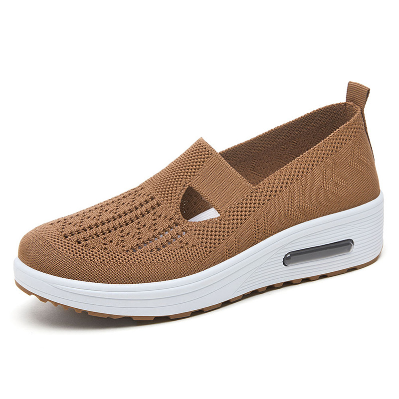 Zapatos de mujer de verano nuevos zapatos transfronterizos al por mayor un pie de calzado de calzado cojín de aire ligero zapatos casuales
