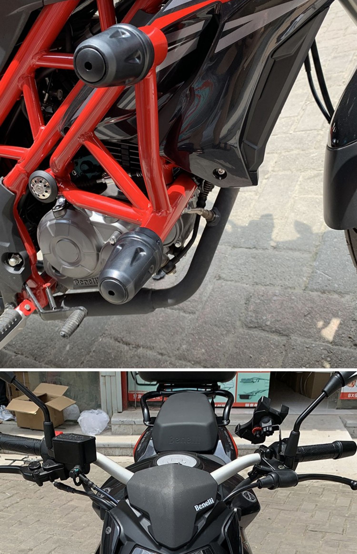 Suitable for Benelli Tnt150I Efi Bumper Original Hongbaolong Bj150-29A Front Bumper Anti-Fall Bar Modification