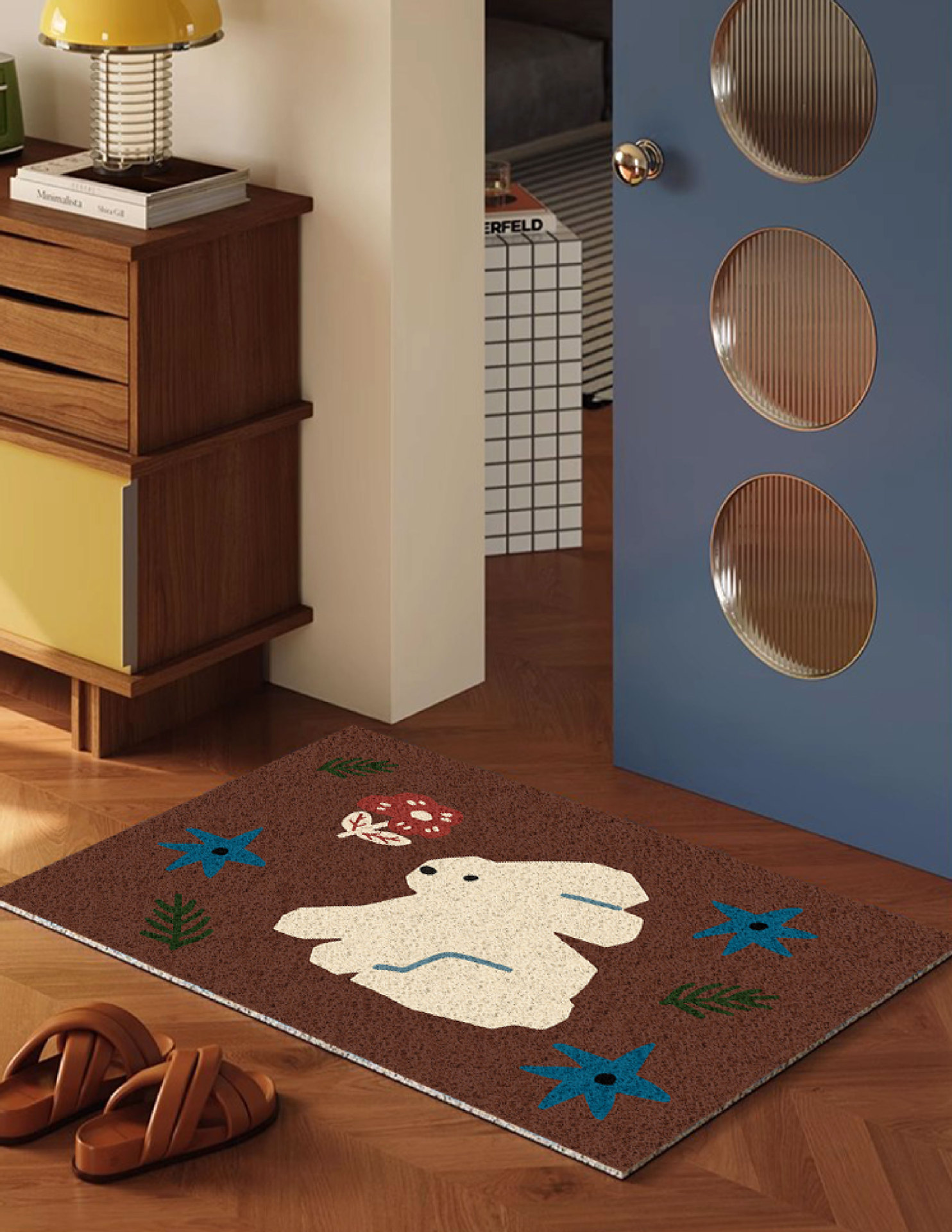 Dropshipping Service: Little Pony Entrance Door Mat, Made of Silk Loop Material, Non-Slip and Dirt-Resistant, Suitable for Bathroom Sink, Can Be Cut to Size