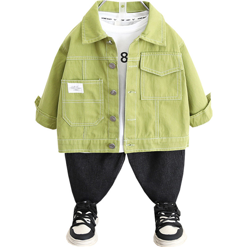 5833 Chaqueta de niño Primavera y otoño 2024 Nueva ropa de otoño para niños Camisa delgada Chaqueta de otoño para niños guapos
