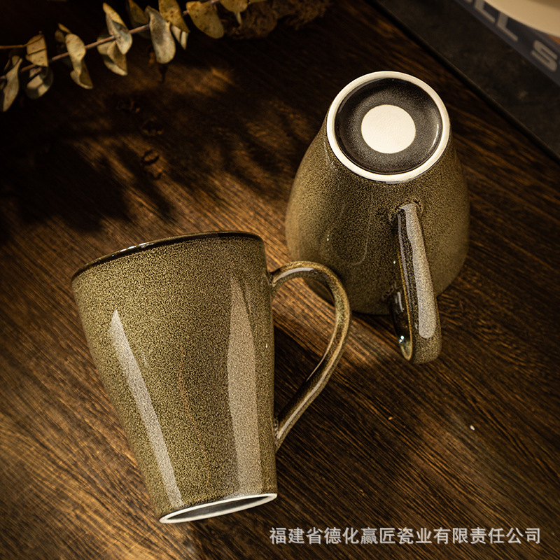 Transfronterizo LICANG horno esmaltado serie de tazas de porcelana fina dura 300ml tazas de agua de cerámica tazas de café tazas de menú