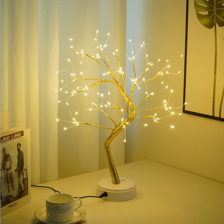 Venta directa de fábrica, luces navideñas transfronterizas, luces led de árbol de luciérnaga, luces decorativas estrelladas para regalo de cumpleaños