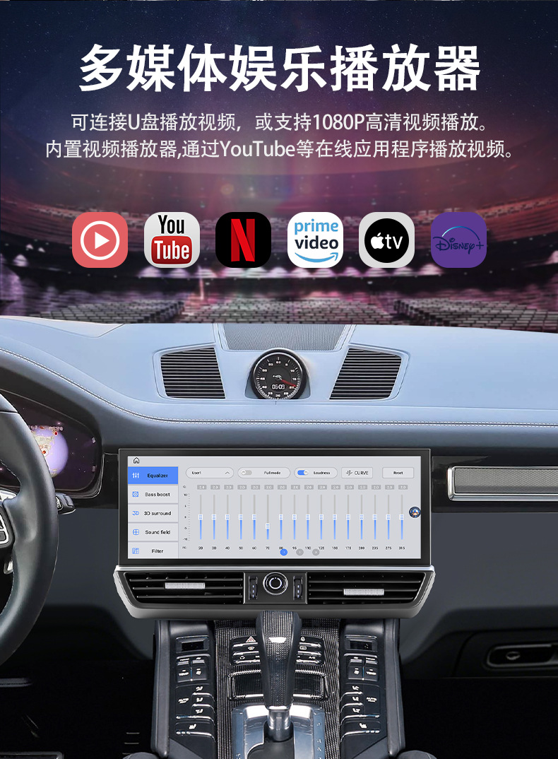 Suitable for Porsche Cayenne 2010-2016, Android central control large screen, upgraded to a new 360-degree panoramic navigation all-in-one device