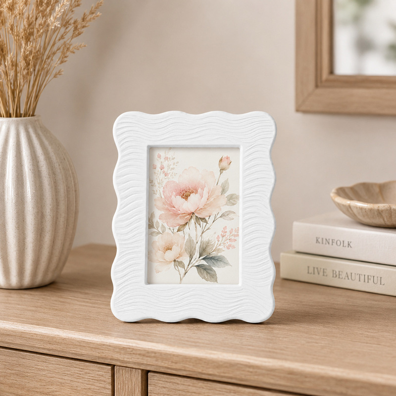 Foreign Trade Cross-Border Matte White Bowknot Pearl Edge Resin Photo Frame 2x3inch Desktop Photo Frame Wholesale Foreign Trade Cross-Border Matte White Bowknot Pearl Edge Resin Photo Frame 2x3inch Desktop Photo Frame Wholesale